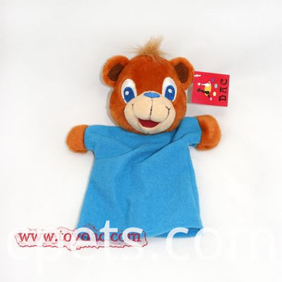 Bär mit blauer T-Shirt Handpuppe bear with blue t-shirt hand puppet